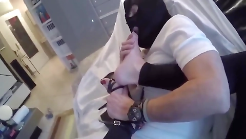 Mature shemale fucked by a guy in blowjob and foot fetish