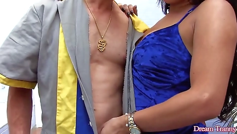 Horny Tranny Geovanna Portylia Jams Her Big Cock Up a Guys Ass
