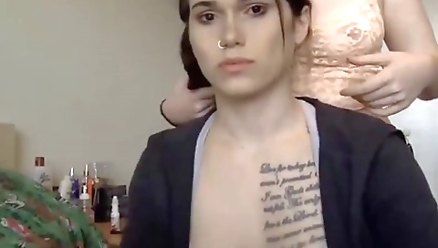 Amateur shemale sucks dick then get creampie on webcam