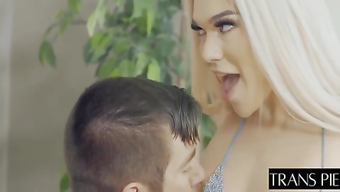 Hot shemale 18+ slut is getting a large cock in her ass