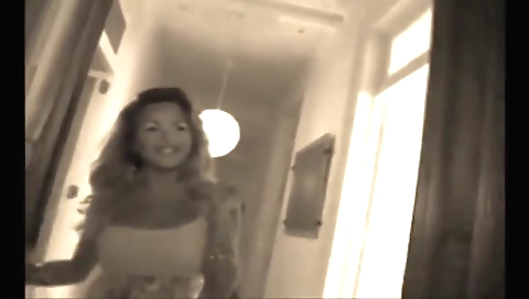 Shemale with stockings and lingerie is fucking a guy