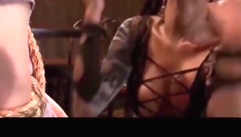 Busty shemale gets fucked on the couch and her ass